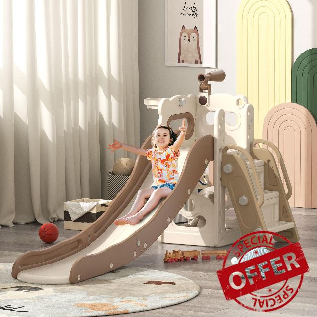 6-in-1 Castle Amusement Playground Playhouse