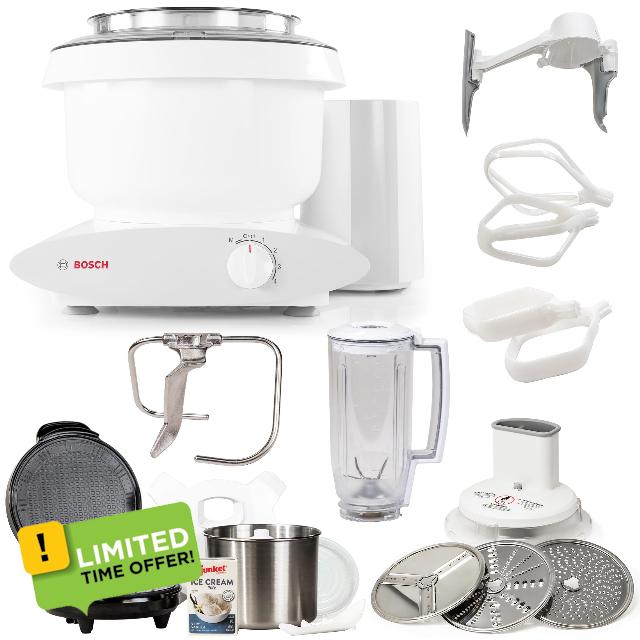 Bosch Universal Plus Kitchen Stand Mixer with Ultimate Accessory Bundle includes Cookie and Cake Paddles