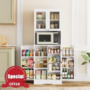 FOTOSOK Kitchen Pantry Storage Cabinet