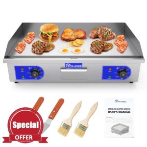 YITAHOME Commercial Electric Griddle 29" with Spring Handle