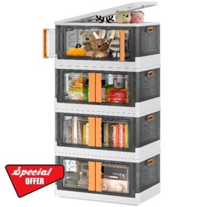 Closet Organizers And Storage - 4 Pack 11 Gal Plastic Storage Bins