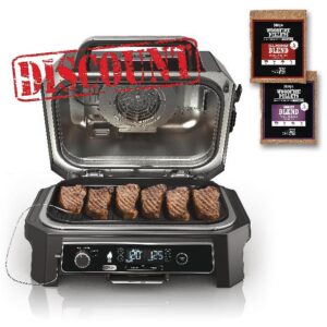 Ninja OG850 Woodfire Pro XL Outdoor Grill & Smoker with Built-In Thermometer