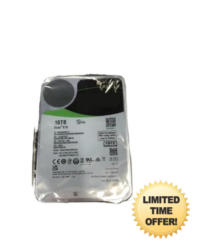16TB Exos X16 SATA 6Gb/s 7200RPM 3.5" Enterprise HDD — ST16000NM001G