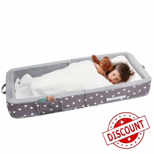 Mooedcoe Foldable Toddler Floor Bed with Sides