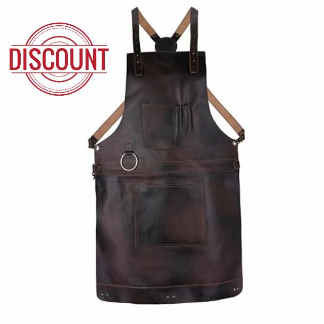 Dark Brown Full Grain Crossbody Leather Apron Butcher Apron -Cook Apron -BBQ Apron -Cooking Apron - Blacksmith Apron - Barber Apron - woodwork apro