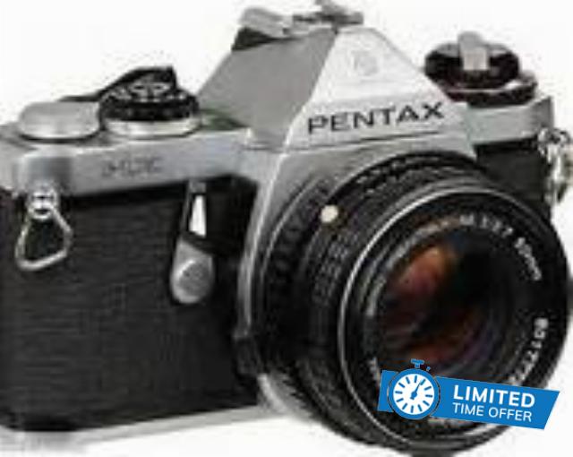 Pentax ME 35mm SLR Film Camera With Pentax PK lens mount system and included MF / Manual Focusing 50MM lens. Custom and Auto shutter options. (Renewed)