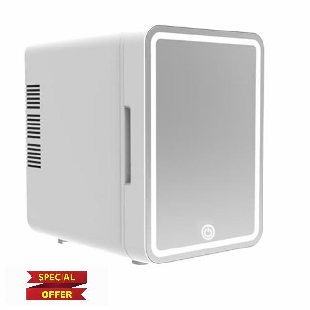 Makeup Fridge With 3 Level Dimmable LED Light Mirror