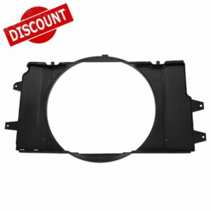 HECASA Fan Shroud Compatible with 1994-2002 Dodge Ram 2500 3500 Replacement for 52028003AB Glass Fiber Reinforced Polypropylene Radiator Cooling Fan Shroud Black