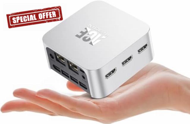 ACEMAGICIAN Mini PC Intel 12th N95 (up to 3.4GHz) 12GB LPDDR5 256GB M.2 SSD Mini Desktop Computers