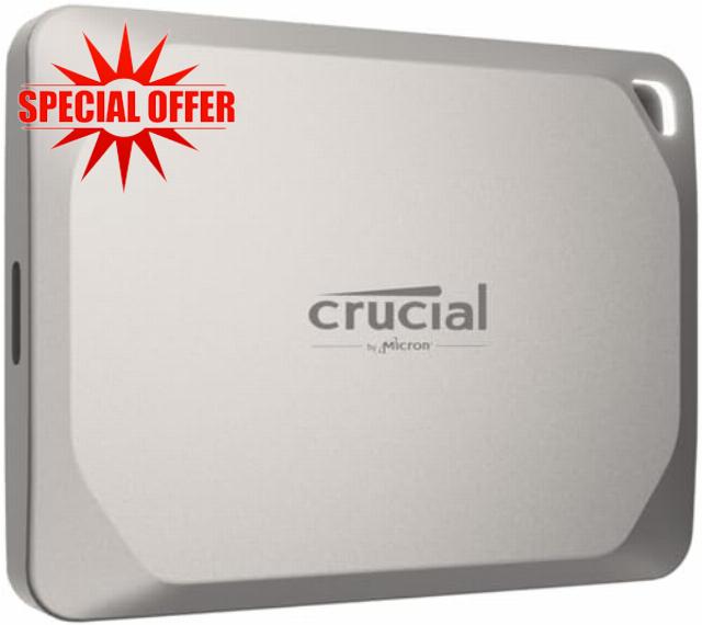 Crucial X9 Pro for Mac 2TB Portable SSD - Up to 1050MB/s Read and Write - Mac Ready