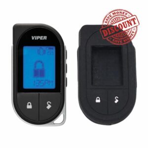 Viper 7756V 2-Way LCD Replacement Remote Control Bundled with + (1) Soft Silicone Protective Cover for Viper-Black