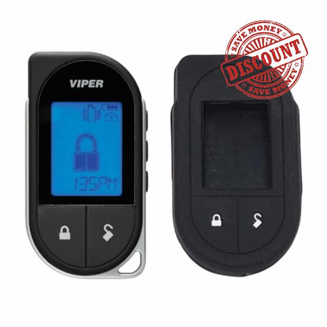 Viper 7756V 2-Way LCD Replacement Remote Control Bundled with + (1) Soft Silicone Protective Cover for Viper-Black