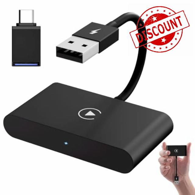 CarPlay Wireless Adapter for Factory Wired CarPlay 2023 Upgraded car play Dongle for Wireless Automatic Connection Plug & Play Fit for iPhone iOS 10+ & Cars from 2015