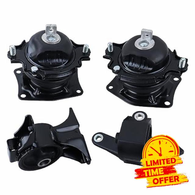 DOLKSN Engine and Automatic Transmission Mount Set of 4 Compatible with 2009-2015 Honda Pilot 3.5L A65078 A4555 A65077 A65015