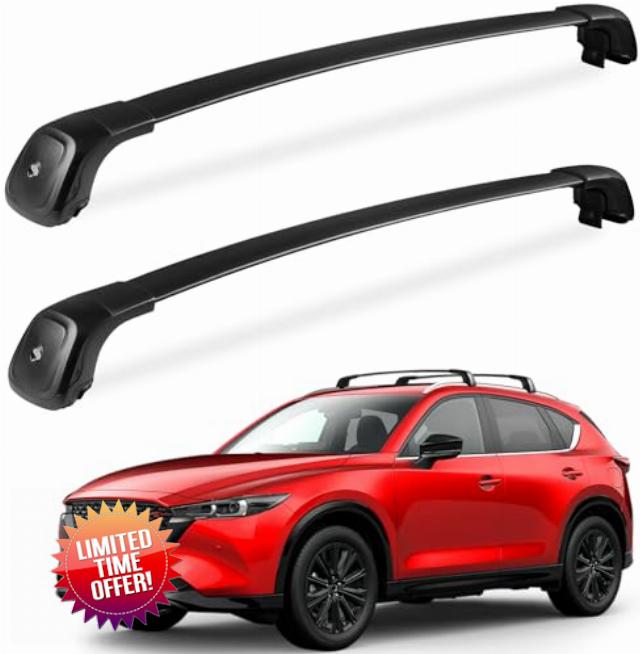 FengYu Max Loading 260lbs Lockable Roof Rack Cross Bars for Mazda cx5 cx-5 2017 2018 2019 2020 2021 2022 2023 with Anti-Theft Metal Lock