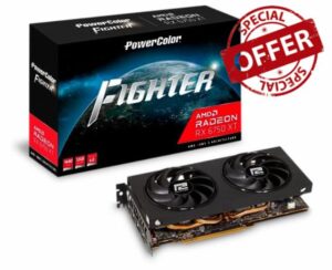 PowerColor Fighter AMD Radeon RX 6750 XT 12GB GDDR6 Graphics Card