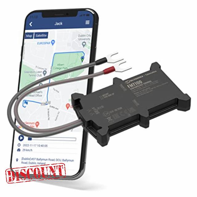 Transpoco FMT100+ GPS Tracker for Cars - Real Time Vehicle Tracking Device for Van
