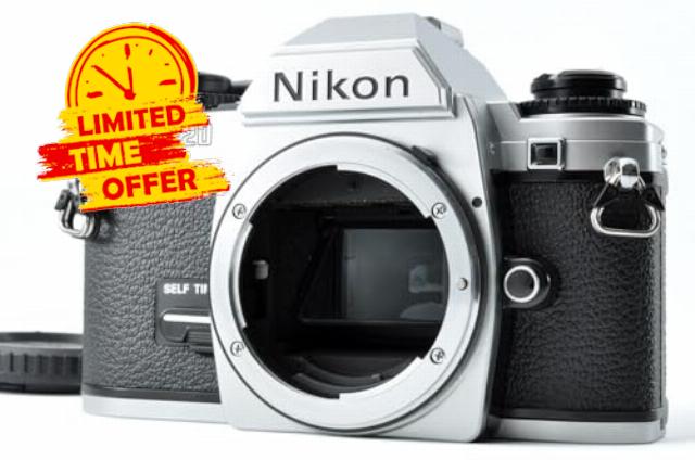 Nikon FG-20 35mm SLR Film Camera Body with Nikon F mount AI lens system. Custom shutter and Aperture settings. Works with Color & B&W film (Renewed)