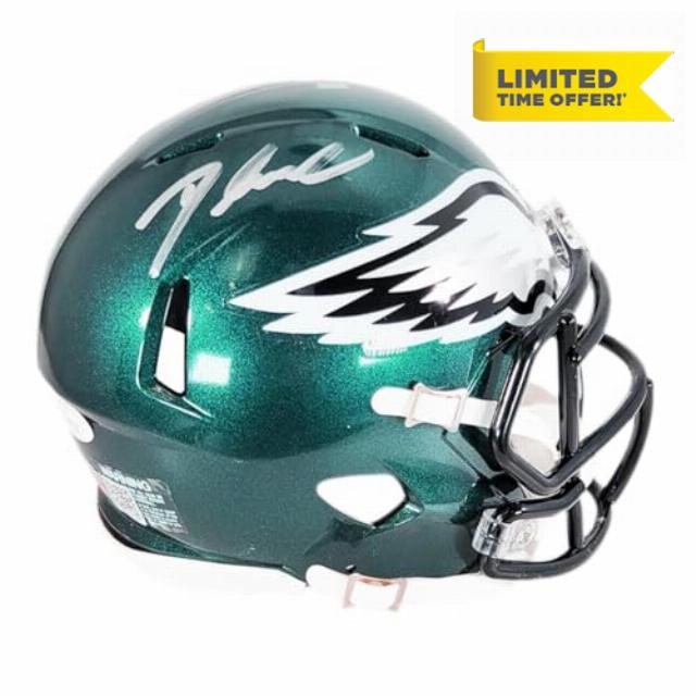 D'Andre Swift Autographed Philadelphia Eagles Football Mini Helmet - Hand Signed & JSA Authenticated