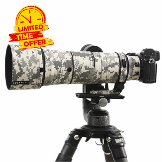ROLANPRO Waterproof Lens Camouflage Coat for Nikon Z 180-600mm F/5.6-6.3 VR Rain Cover Lens Protective Sleeve Guns Case Clothing-#UCP Waterproof