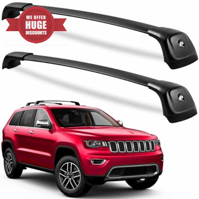 Max Loading 220lbs Roof Rack Cross Bars Fit for Jeep Grand Cherokee 2011-2021 with Grooved Side Rails