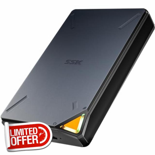 SSK 2TB Portable NAS External Wireless SSD with Own Wi-Fi Hotspot