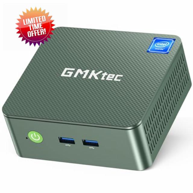 GMKtec Mini Computers Intel Alder Lake N100 Windows 11 Pro (3.4GHz)