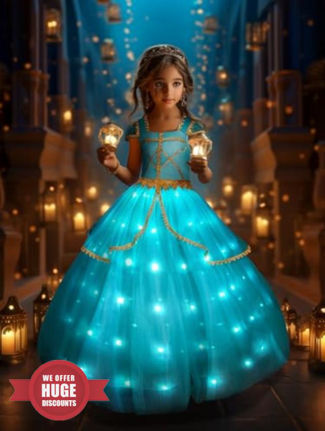UPORPOR Light Up Princess Costumes for Girls
