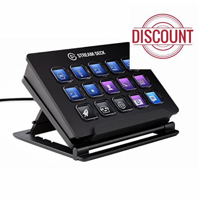 Elgato Stream Deck Classic - Live production controller with 15 customizable LCD keys and adjustable stand