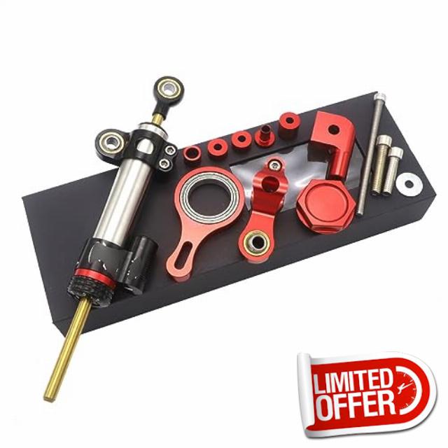 For Yamaha YZF R1 2002-2016 YZF R6 2006-2020 2019 2018 Motorcycle Stabilizer Steering Damper Mounting Bracket Support Kit (Color : Red