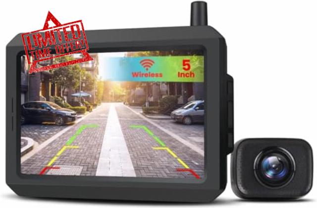 AUTO-VOX Digital Wireless Backup Camera with 5" HD Monitor