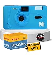 Reusable Film Camera Bundle includes Kodak 35mm Film Camera, Kodak 35mm film 36 exposures and Cli...