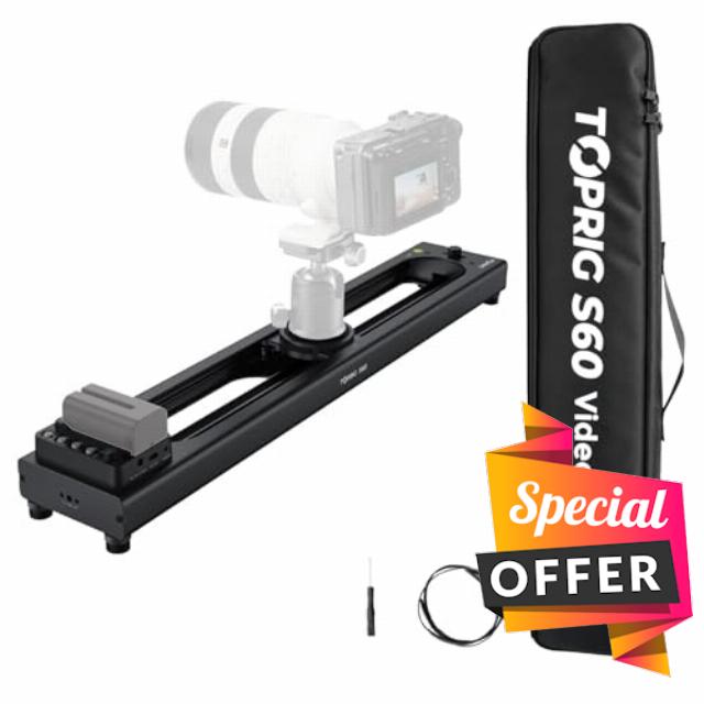 Accsoon Toprig S60 Motorized Camera Slider App Wireless Control Carbon Fiber Dolly Rail Slider Support IME Lapse Photography