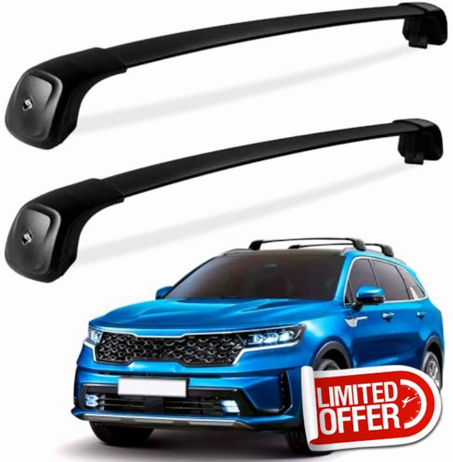 Wonderdriver Max Loading 260lbs Roof Rack Cross Bars Fit for KIA Sorento & Sorento Hybrid 2021-2024 with Flush Side Rails