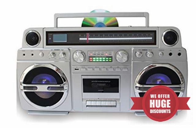 TechPlay Monster-Pro 1980S-Style Boom Box CD Player