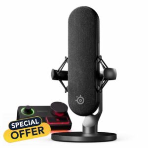 SteelSeries Alias Pro Kit — XLR Mic + Stream Mixer — 3x Bigger Capsule for Gaming