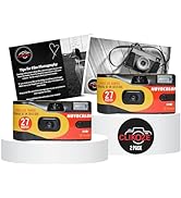 Disposable Camera Bundle with Novocolor APM401010 Single-Use Film Cameras with 27 Exposures x3 an...
