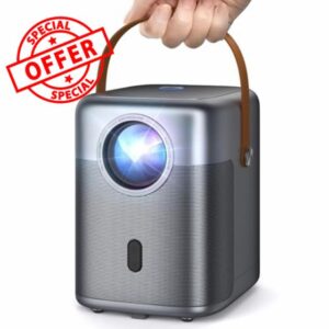 [Auto Focus & Keystone |Quiet] Portable Mini Projector with WiFi 6 and Bluetooth