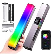 NEEWER RGB Light Wand with 2.4G/APP Control, Upgraded 360° Touchable RGBWW Hue Mixer Photography ...