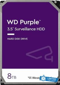 Western Digital 8TB WD Purple Surveillance Internal Hard Drive HDD - SATA 6 Gb/s