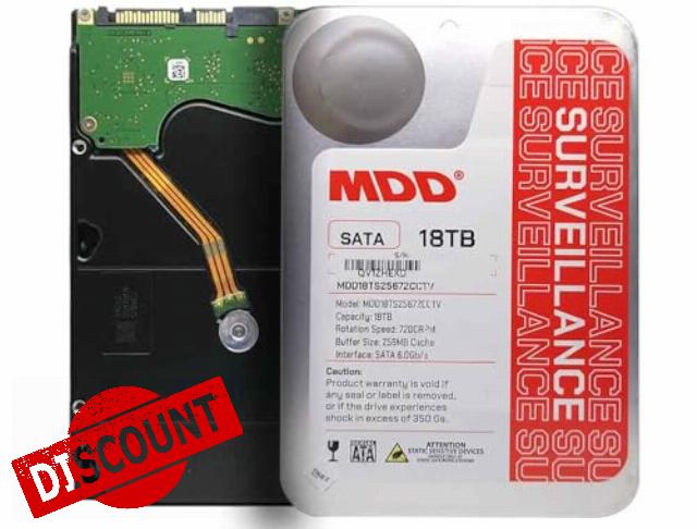 MDD (MDD18TS25672CCTV) 18TB 7200RPM 256MB Cache SATA 6.0Gb/s 3.5inch Internal Surveillance Hard Drive - 3 Years Warranty