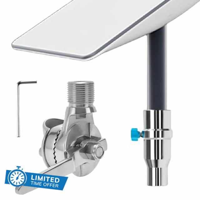 Full Stainless Steel Starlink Mount with Adapter for Yacht Ship RV Marine