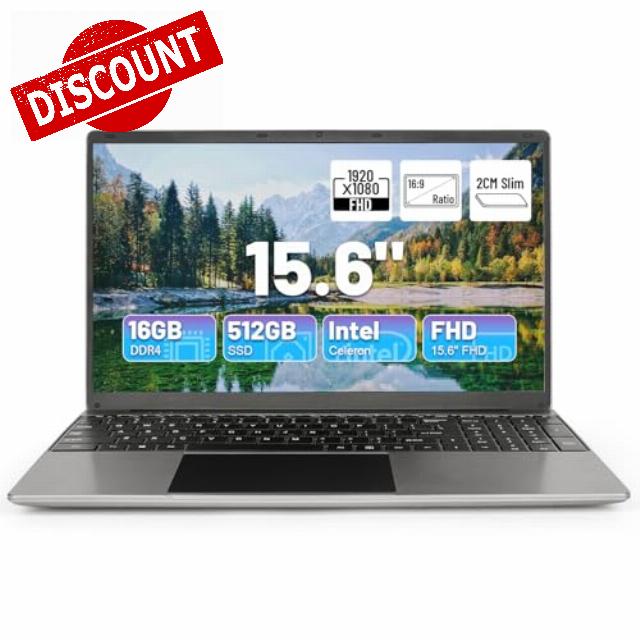 Geviar 15.6'' Laptop 16GB DDR4 512GB SSD