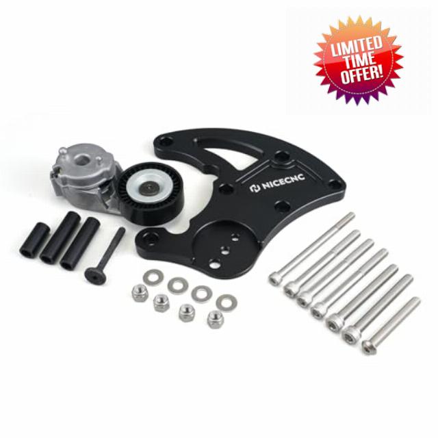 NICECNC LS Truck R4 A/C Air Conditioner Compressor Bracket W/Tensioner Kit Compatible with LQ4 LQ9 L92 L99 L33 LR4 LSX