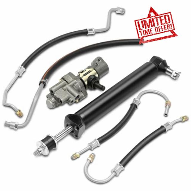 A-Premium Power Steering Valve Cylinder Ram Hose Kit Compatible with Chevrolet Corvette 1963-1979 5.3L 5.4L 5.7L 6.5L 7.0L 7.4L