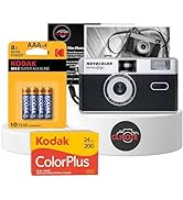 35mm Film Camera Bundle Includes Blue Swiss+Go Novocolor Analogue Film Camera with Kodak ColorPlu...