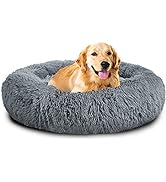 Mirkoo Dog Bed Long Plush Calming Pet Bed, Comfortable Faux Fur Washable Crate Mat with Anti-Slip...