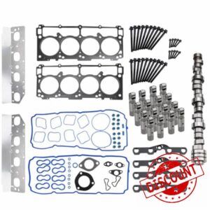 5.7 HEMI MDS Lifter Camshaft Cam Kit + Head Gaskets Bolts Replacement for 2009-2015 Dodge Ram 1500 Durango 5.7L V8 Replace 53022263AF 53021726AD 53022372AA HS54418