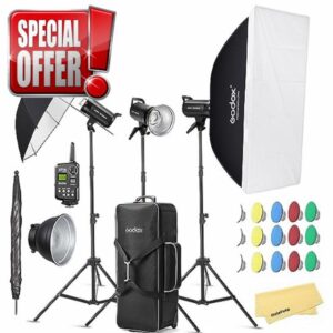 Godox SK400II-V SK400IIV 3Pcs 1200Ws Studio Strobe Flash Light
