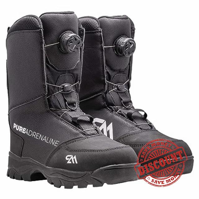 PureAdrenaline Youth Cornice Series Snowmobile Boots - Tech Coil Lacing w/3M Thinsulate